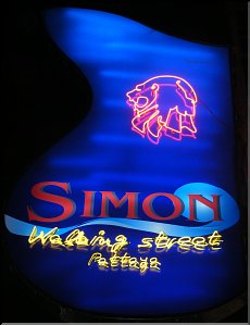 Simon's Bar Complex, the old one across from Tony's Disco, installed a new Sign.