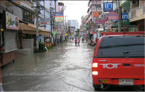 After 48 hours of heavy rain in Pattaya