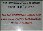 Pan Pan closed!