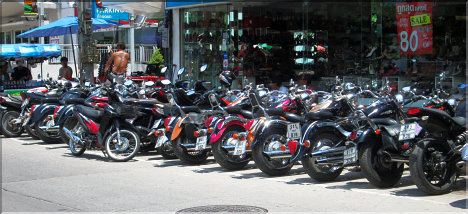Parking only for Motorcycle-rental agents
