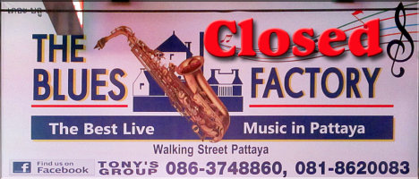 Blues Factory closed