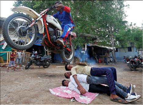 Indian style of Motorcycle driving