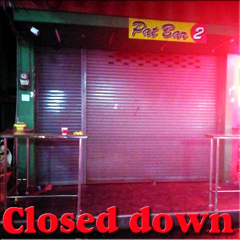 Pat Bar 2 closed down