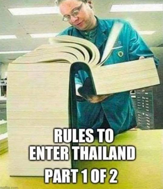 Rules to enter Thailand