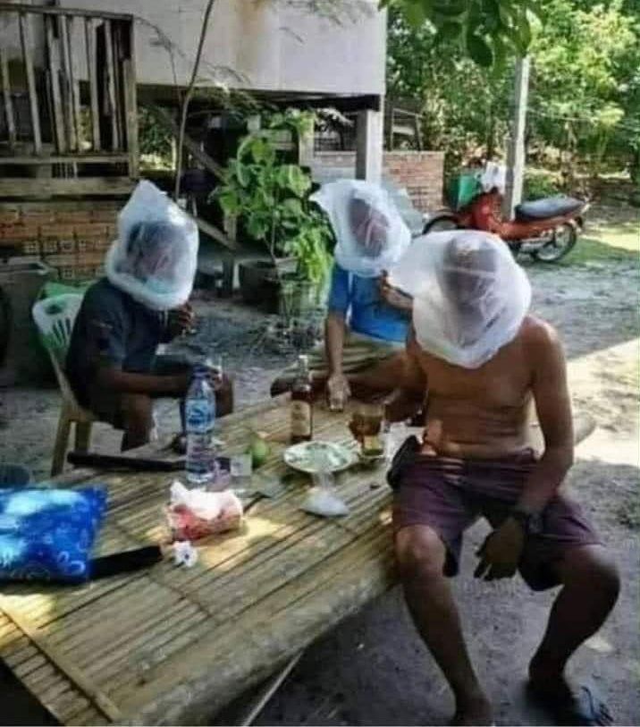 Thailand's People wearing masks
