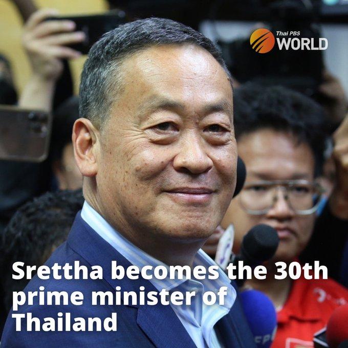 Srettha Thavisin has been selected as the 30th prime minister of Thailand