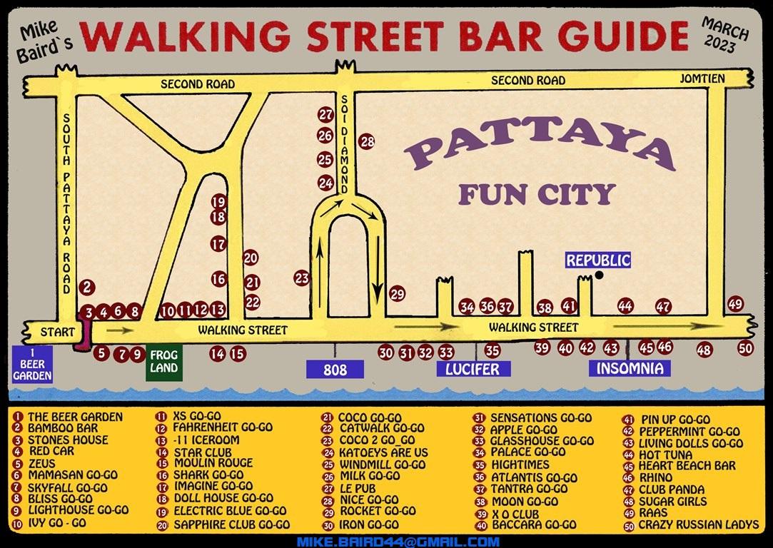Mike Baird's Map of Walking Street