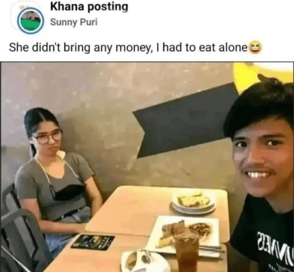 I eat alone