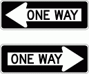 International: One way sign